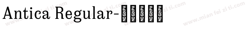 Antica Regular字体转换